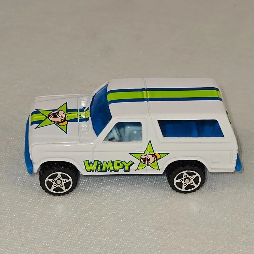 Racing‎ Champions Wimpy (Popeye) '80 Ford Bronco, White, Loose (K234)